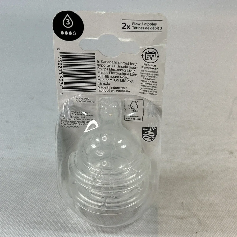 Philips Avent Medium Flow 3m+ Anti-Colic Baby Bottle Nipples (Pack of 2)